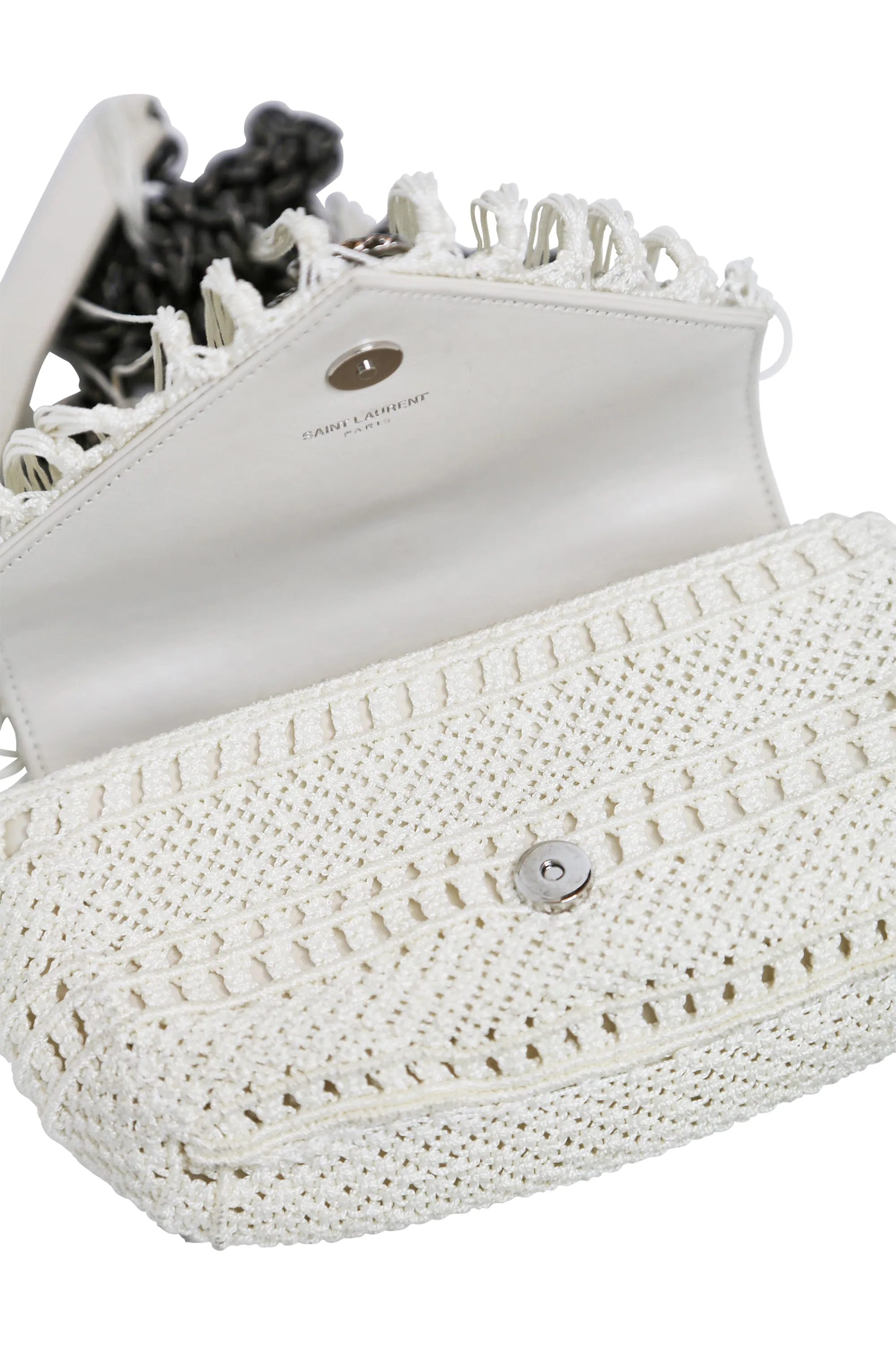 Classic Monogram Crochet Fringed Bag