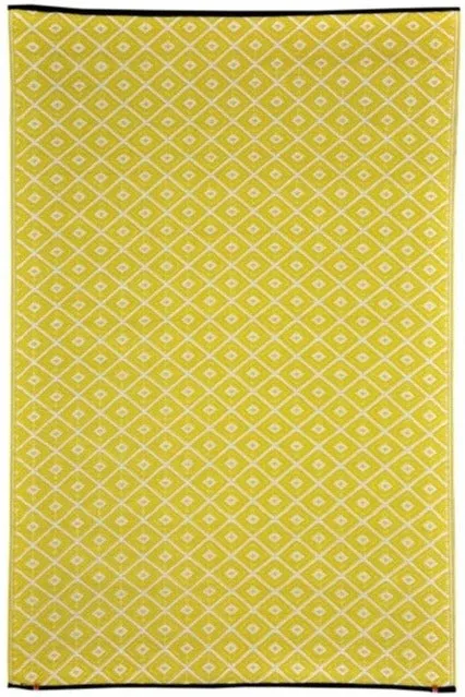 Eco Friendly Outdoor Rug - Diamond - Lemon