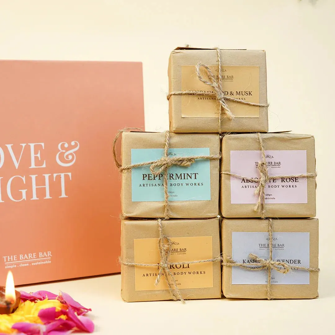 Pancharatna - Set of 5 Luxurious Handcrafted Soap Bar